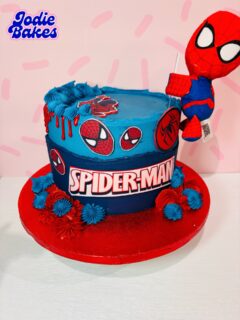 Spider-Man 🕷️ for gorgeous Hadley 🎈✨🎁

Pretty bakes. Big flavour. Zero compromise 💖
🌐 jodiebakes.co.uk
💌 hello@jodiebakes.co.uk

#jodiebakes #leedscakebaker #cakegirlie